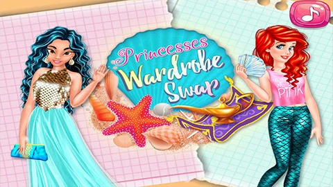 Jasmine And Ariel Wardrobe Swap Game