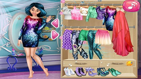 Jasmine And Ariel Wardrobe Swap Game