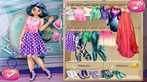 Jasmine And Ariel Wardrobe Swap Game