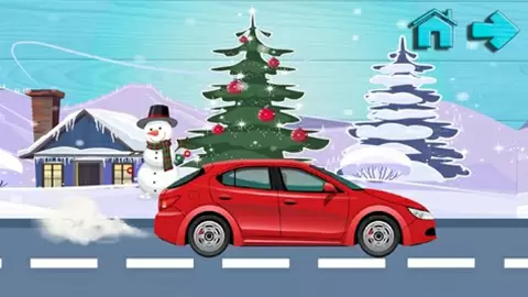 Kids puzzles with transport