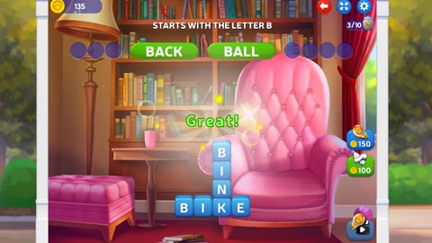 Kitty Scramble Stack Word Game