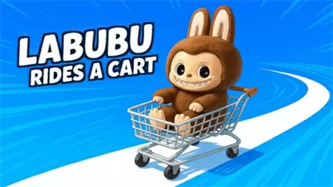Labubu Rides a Cart