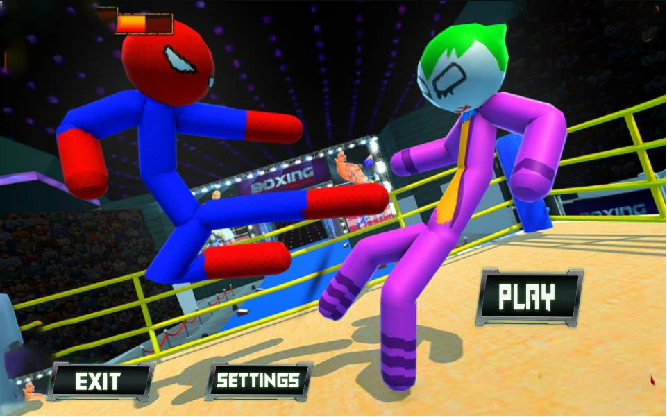 Police Stickman Wrestling Fighting Game
