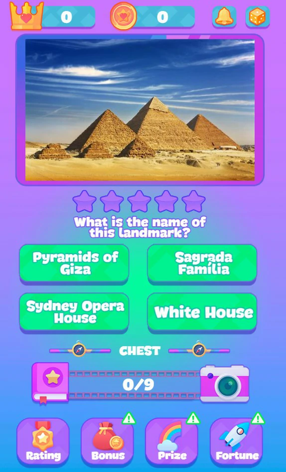 Trivia Quiz：Sights of the world